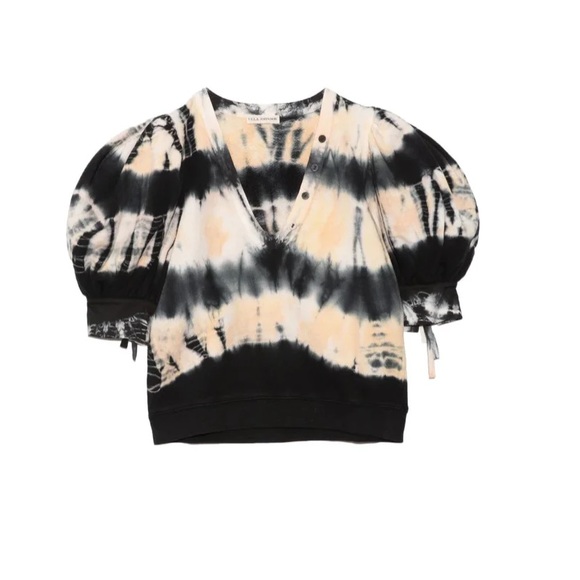 Ulla Johnson Bess Tie Dye Puff Sleeve Sweatshirt Womens P - Picture 3 of 5